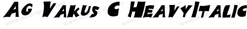 AG Vakus C HeavyItalic字体转换